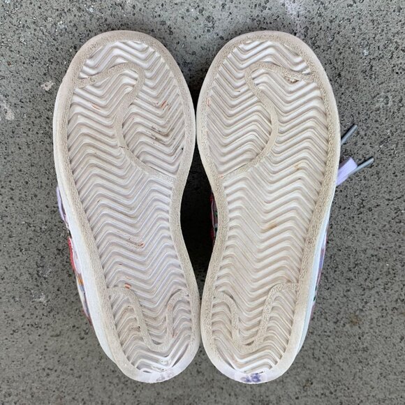 ADIDAS Superstar Her Studio Sneakers Girls 11 Pink Floral Toddler Running Shoes - Picture 7 of 8